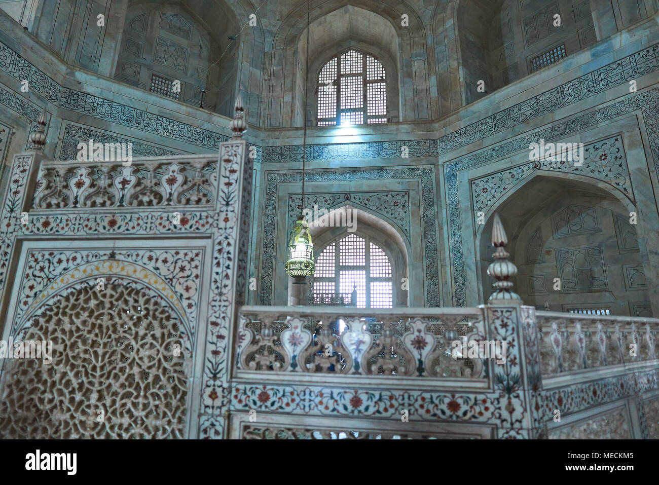 Agra, Inde - 04.21.2018 : l'intérieur du Taj Mahal Banque D'Images