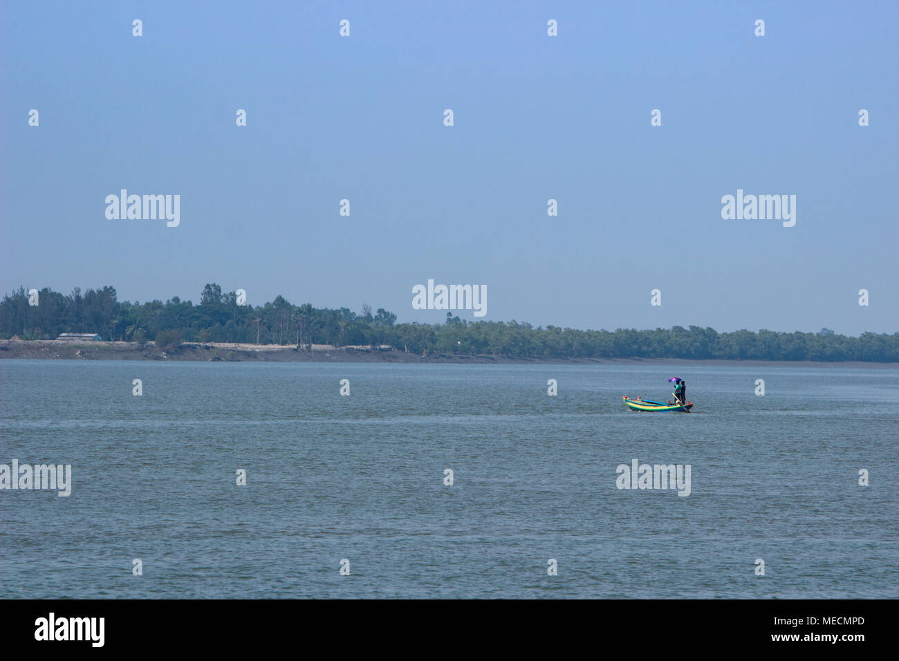 Voile et voiliers sur les Sundarbans Banque D'Images