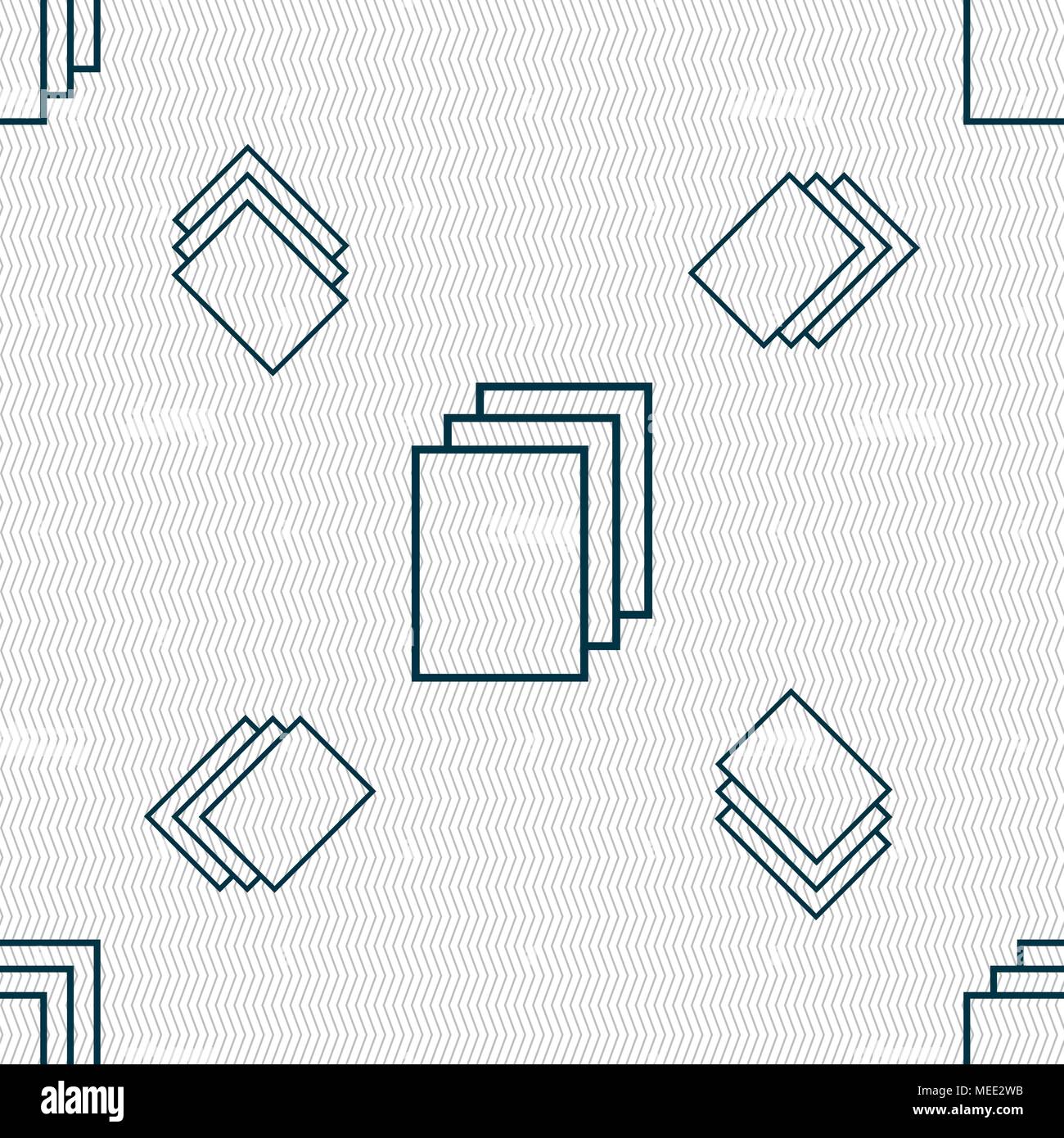 Copier le fichier icône signe. Document double symbole. Motif