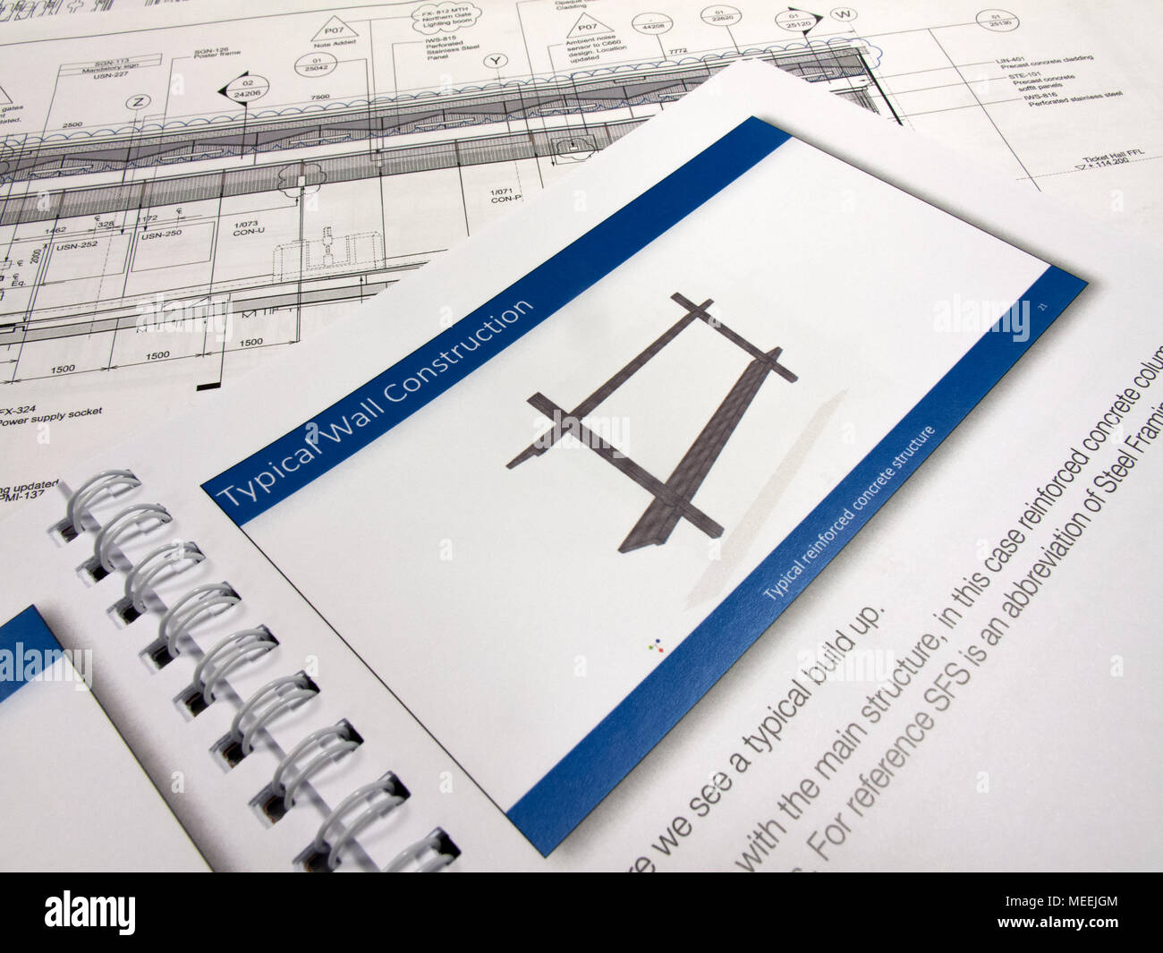 Bardage pare-pluie guide technique de l'enveloppe du bâtiment, système de façade utilisés dans l'industrie de la construction Banque D'Images