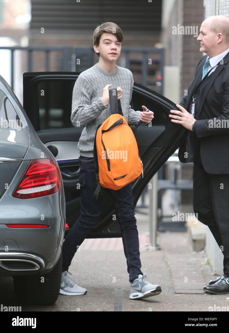 Milo Parker hors studios ITV Avec : Milo Parker Où : London, Royaume-Uni  Quand : 22 Mar 2018 Crédit : Rocky/WENN.com Photo Stock - Alamy