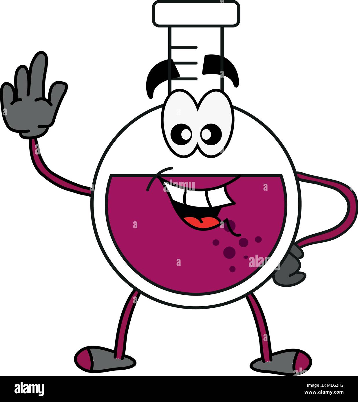 Bol chimie personnage Illustration de Vecteur