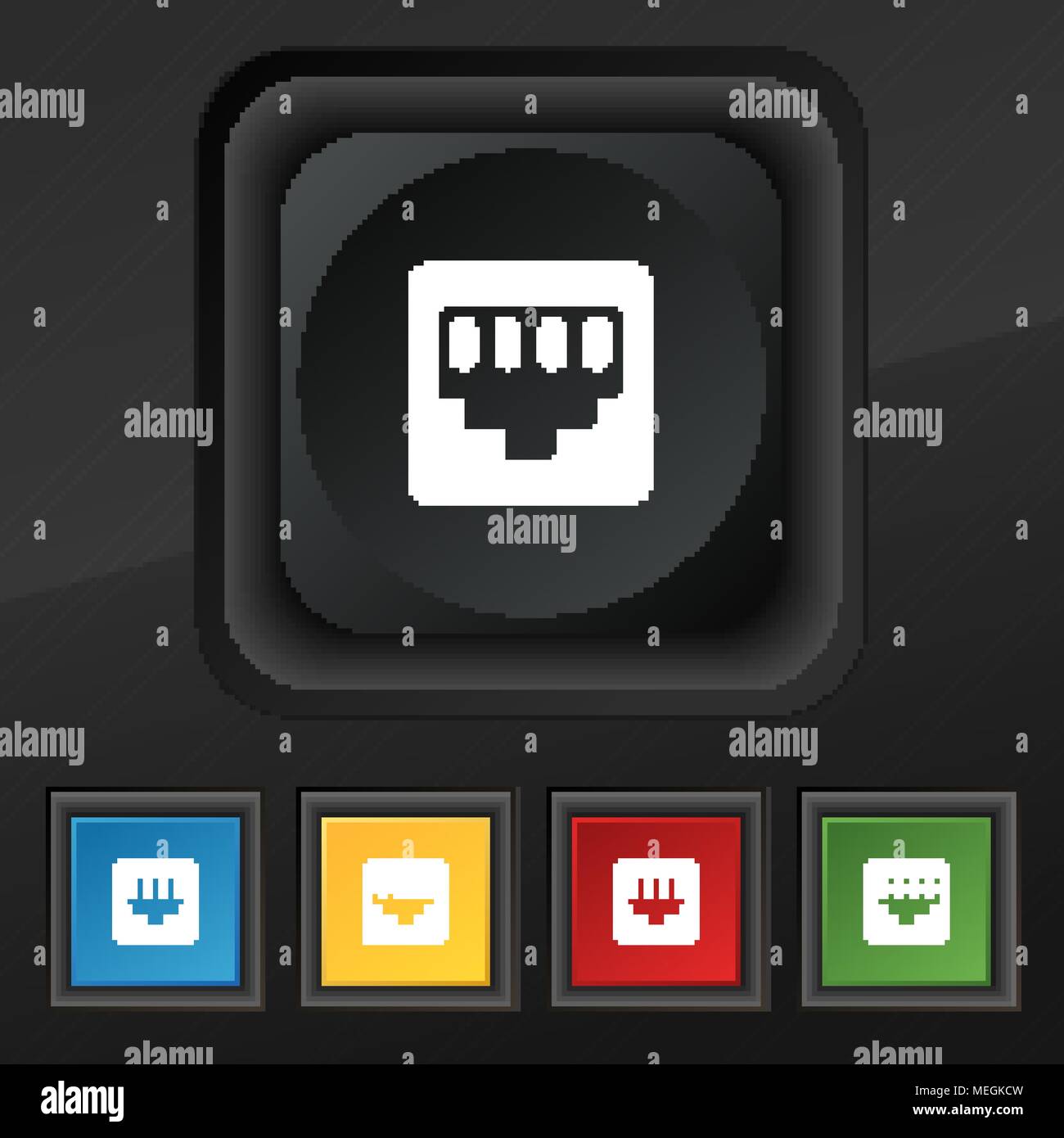 Rj45 icon set Banque de photographies et d’images à haute résolution ...