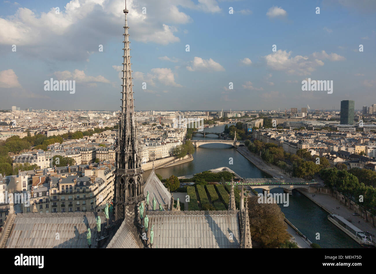 Vue de Notre Dame, Paris Banque D'Images