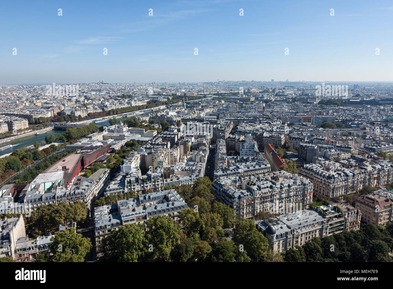 Vue de la Tour Eiffel Banque D'Images