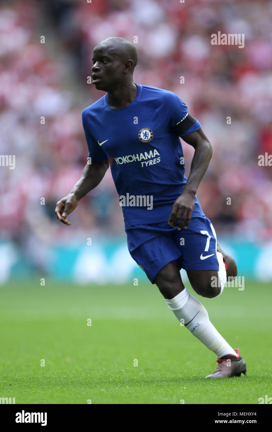 Londres, Royaume-Uni, 22 avril 2018. N'Golo Kante (C) à l'Emirates FA Cup demi-finale entre Chelsea et de Southampton, au stade de Wembley, Londres, le 22 avril 2018. **Cette photo est pour un usage éditorial uniquement** Crédit : Paul Marriott/Alamy Live News Banque D'Images