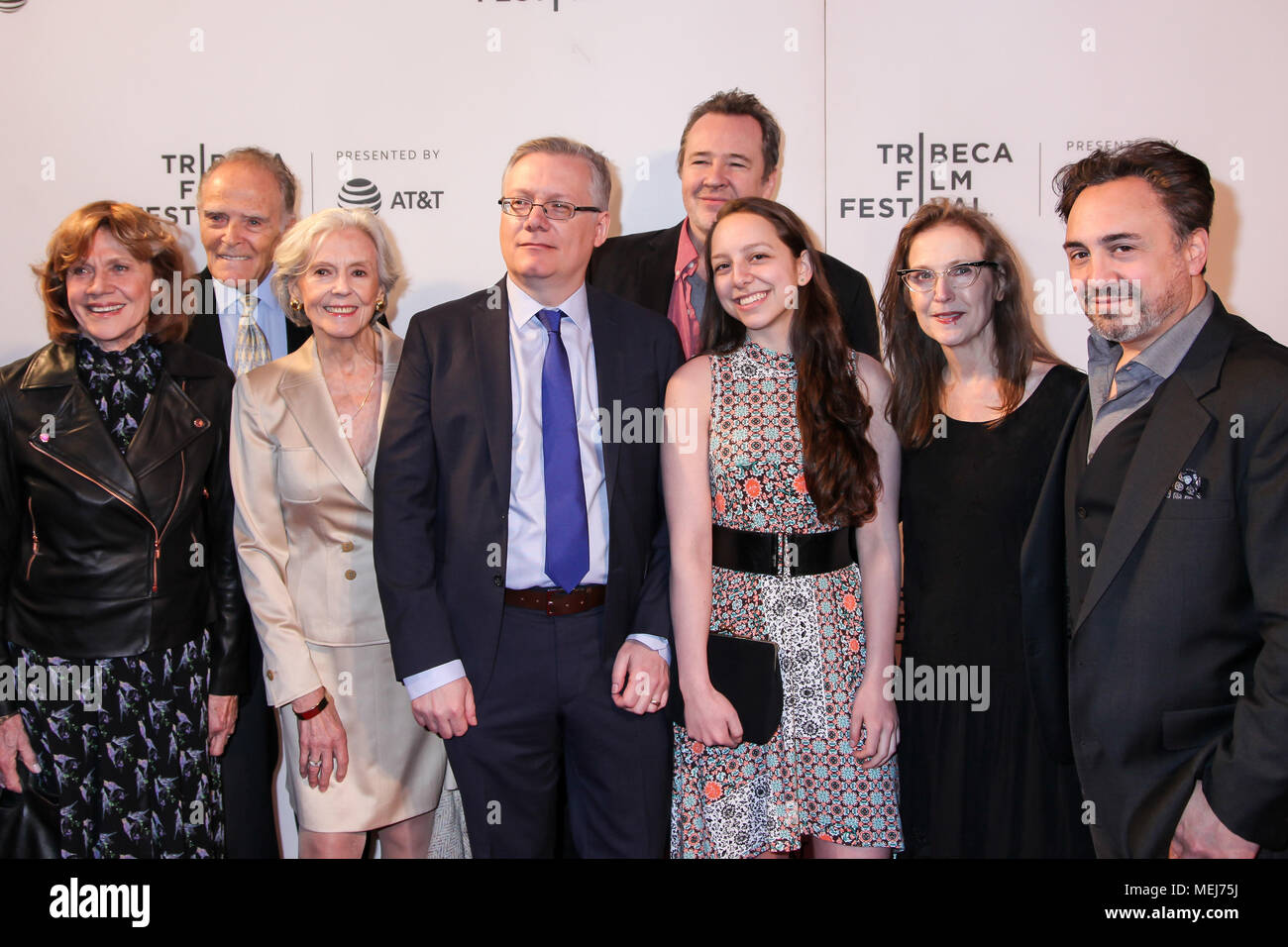 NEW YORK, NY - 21 avril : Cast de "baignoires sur Broadway' le dépistage au cours de 2018 au Festival du film de Tribeca Tribeca CCMB CIP le 21 avril 2018 J Banque D'Images