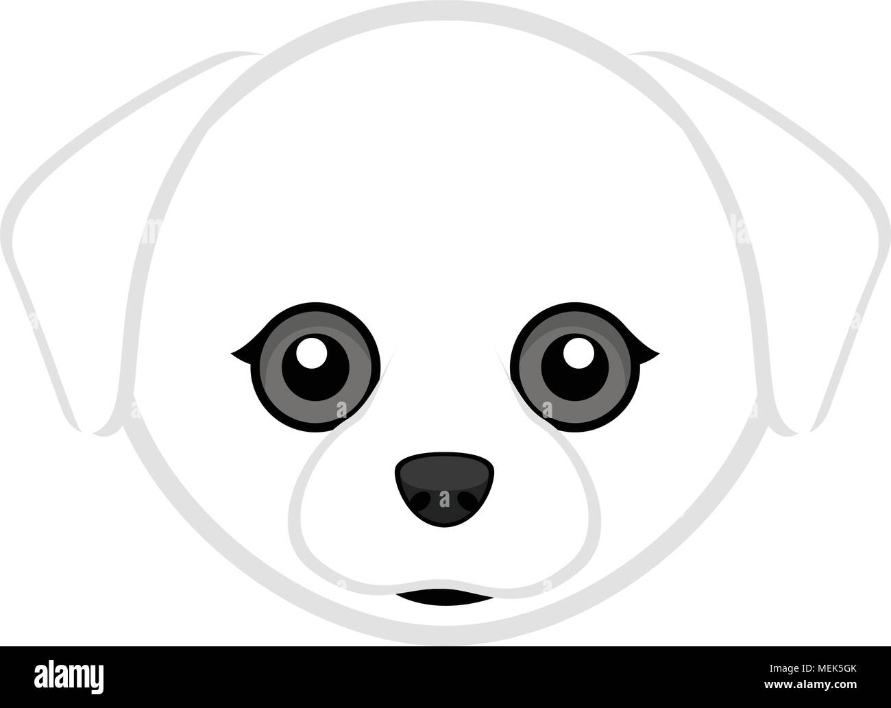 Cute maltese dog avatar Illustration de Vecteur