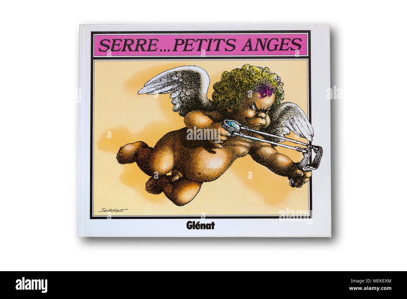 "Petits Anges" (petits anges) Livre d'humeur sombre des caricatures de caricaturiste français Claude Serre (1938-1998) Banque D'Images