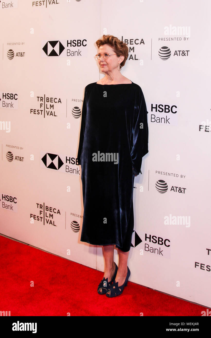 NEW YORK, NY - 21 avril : Annette Bening assiste à 'La Mouette' premiere pendant le Festival du film de Tribeca 2018 Tribeca CCMB au CIP Banque D'Images