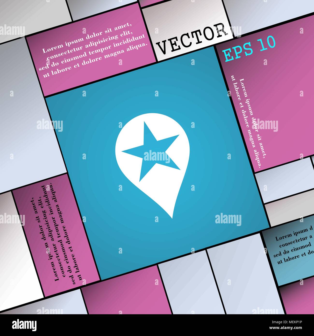 Pointeur de carte, l'icône de localisation GPS prix signe. Une télévision moderne style pour votre conception. Vector illustration Illustration de Vecteur