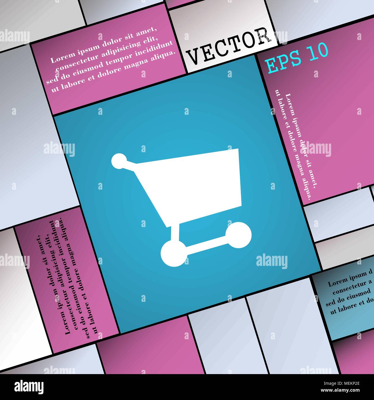 L'icône panier signe. Une télévision moderne style pour votre conception. Vector illustration Illustration de Vecteur