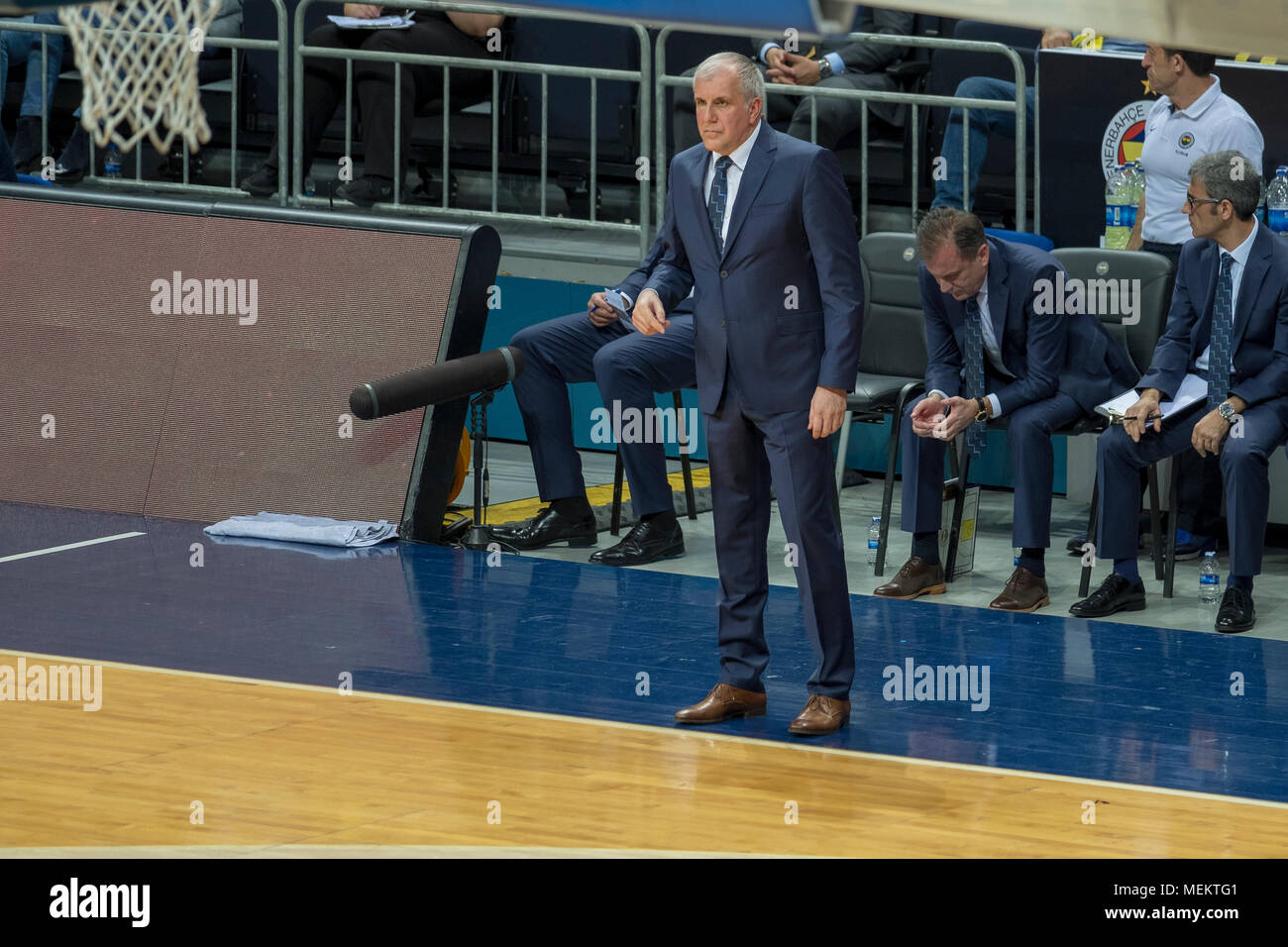 Zeljko Obradovic entraîneur-chef professionnel de basket-ball pour Fenerbahce Banque D'Images