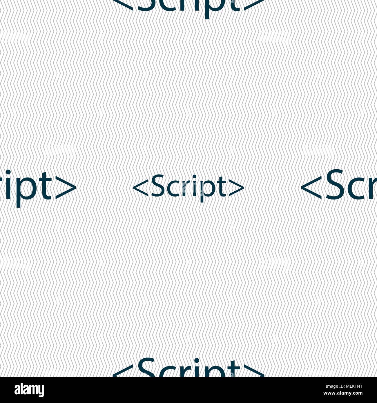 Icône de signe de script. Symbole de code Javascript. Résumé fond ...