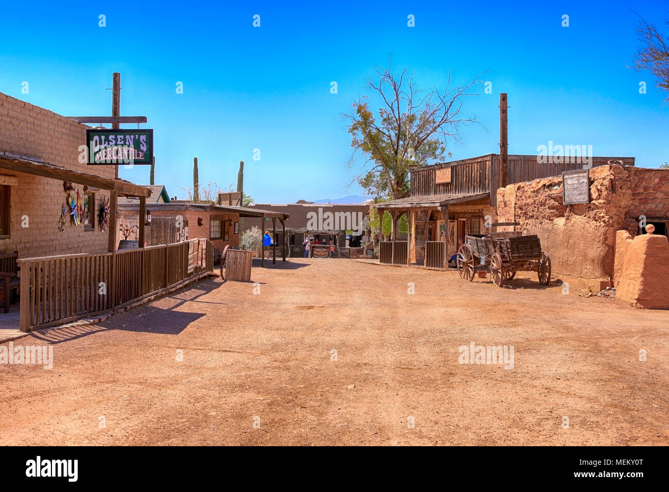 Rue principale à l'Old Tucson Studios film amusement park en Arizona Banque D'Images