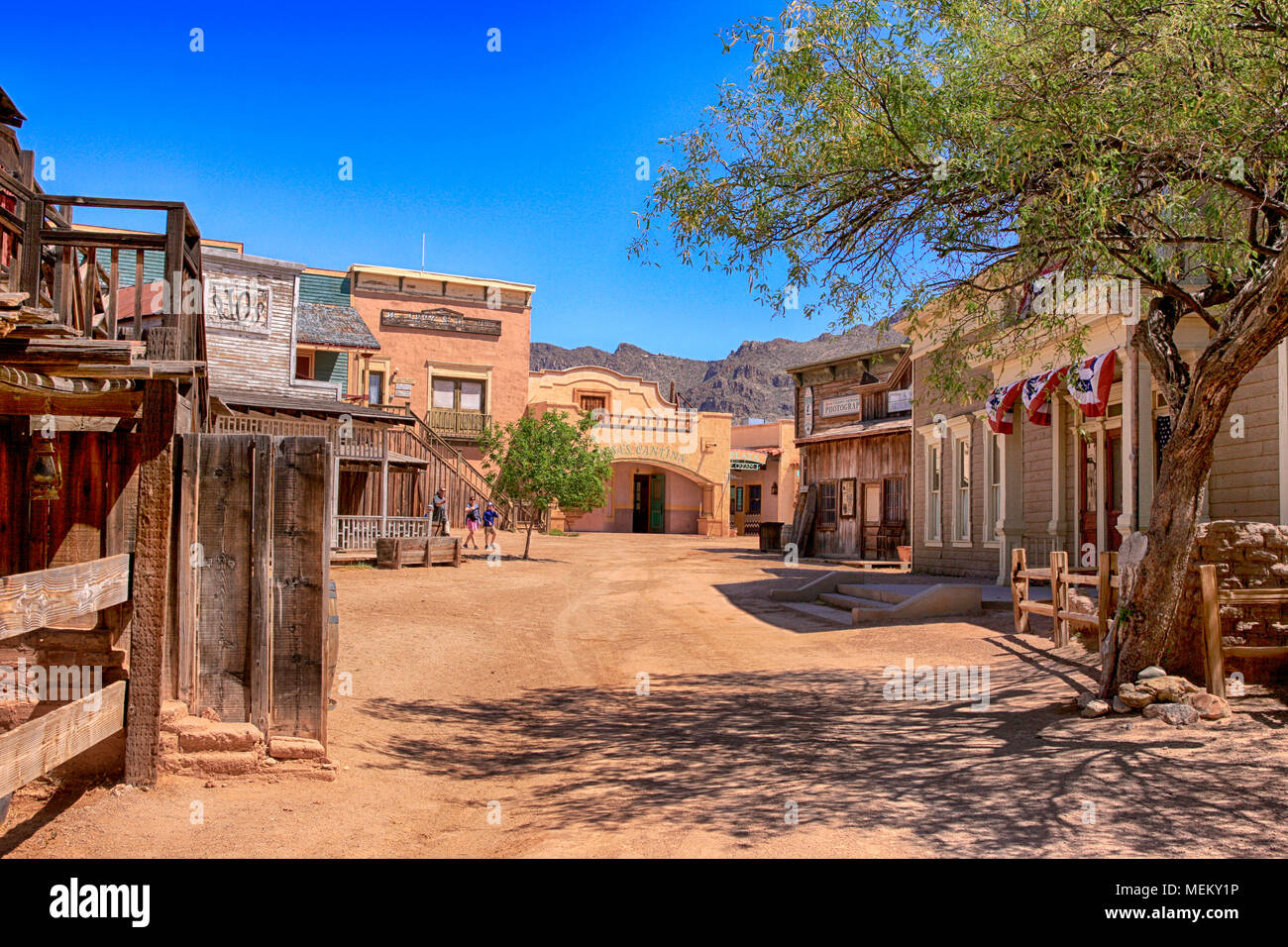 Rue principale à l'Old Tucson Studios film amusement park en Arizona Banque D'Images
