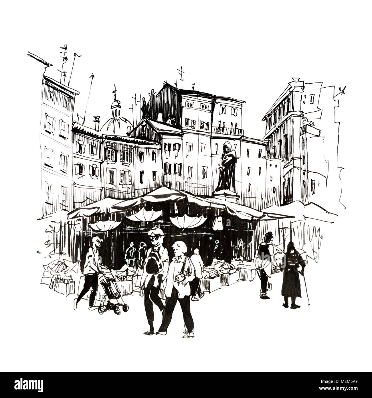 Vue pittoresque sur la ville de Rome, Italie Banque D'Images