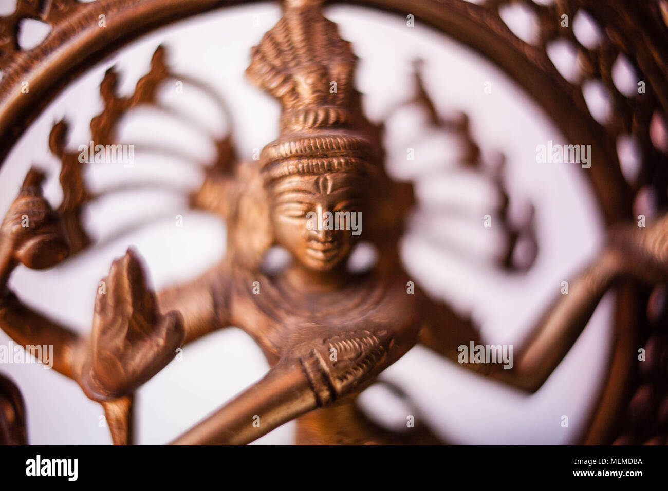 Shiva en bronze. Boke Banque D'Images