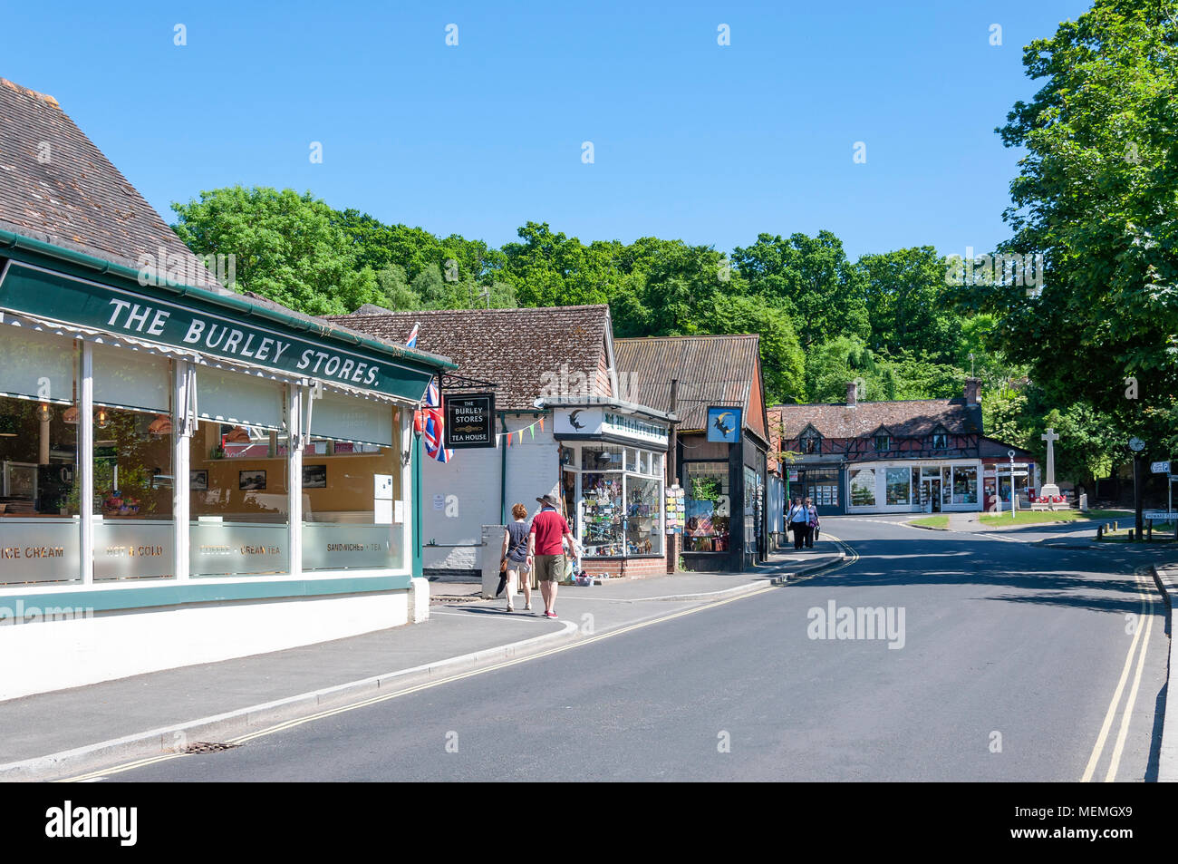 Ringwood Road, Burley, Hampshire, Angleterre, Royaume-Uni Banque D'Images
