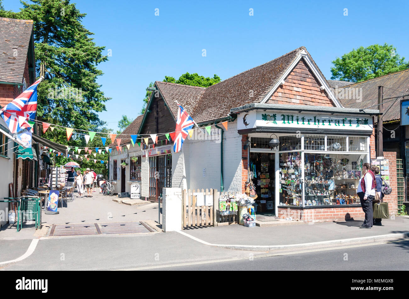 Boutique de sorcellerie, le Mall, Ringwood Road, Burley, Hampshire, Angleterre, Royaume-Uni Banque D'Images