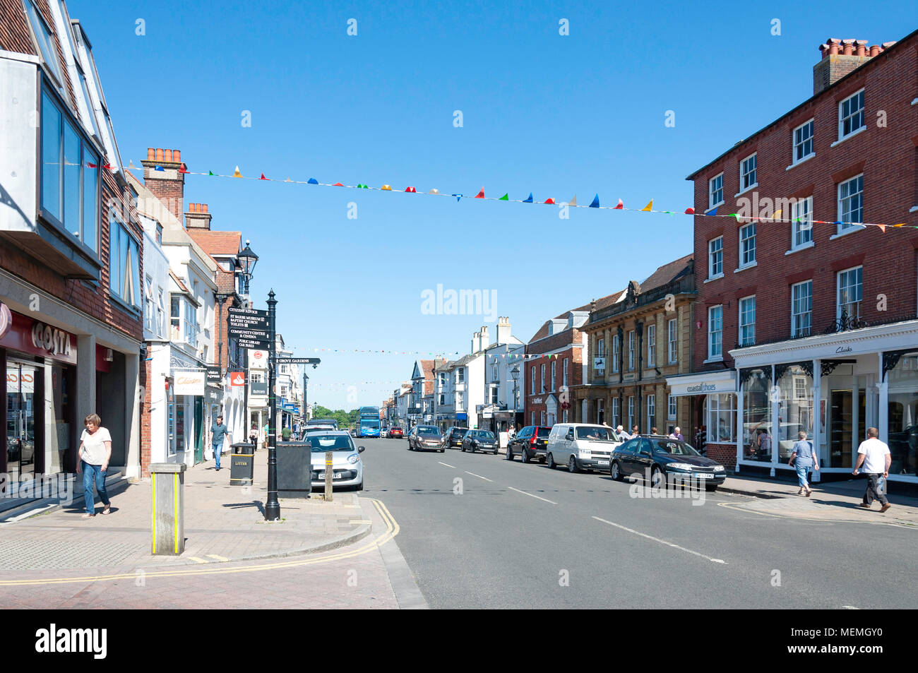 High Street, Lymington, Hampshire, Angleterre, Royaume-Uni Banque D'Images