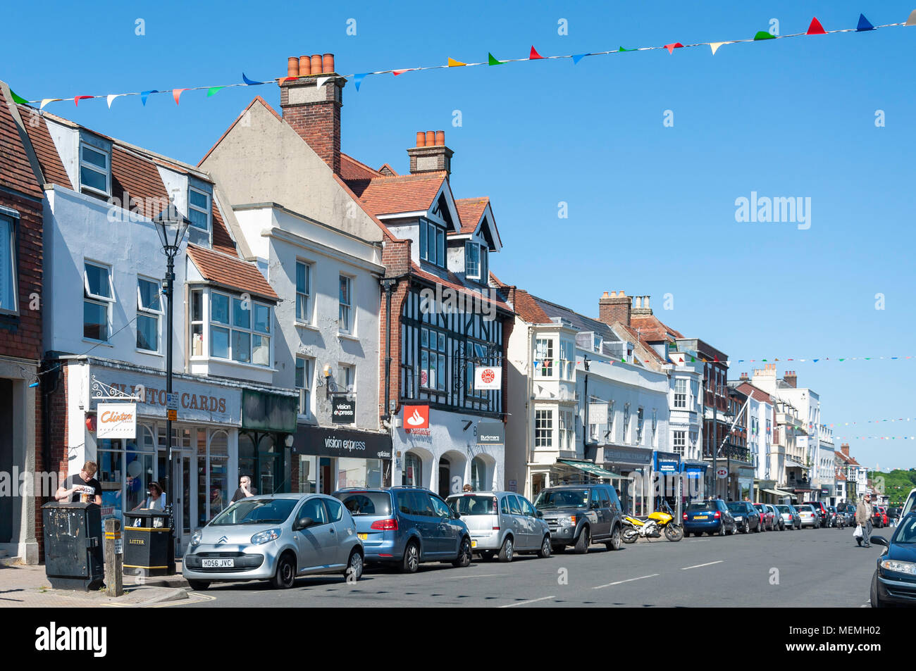 High Street, Lymington, Hampshire, Angleterre, Royaume-Uni Banque D'Images