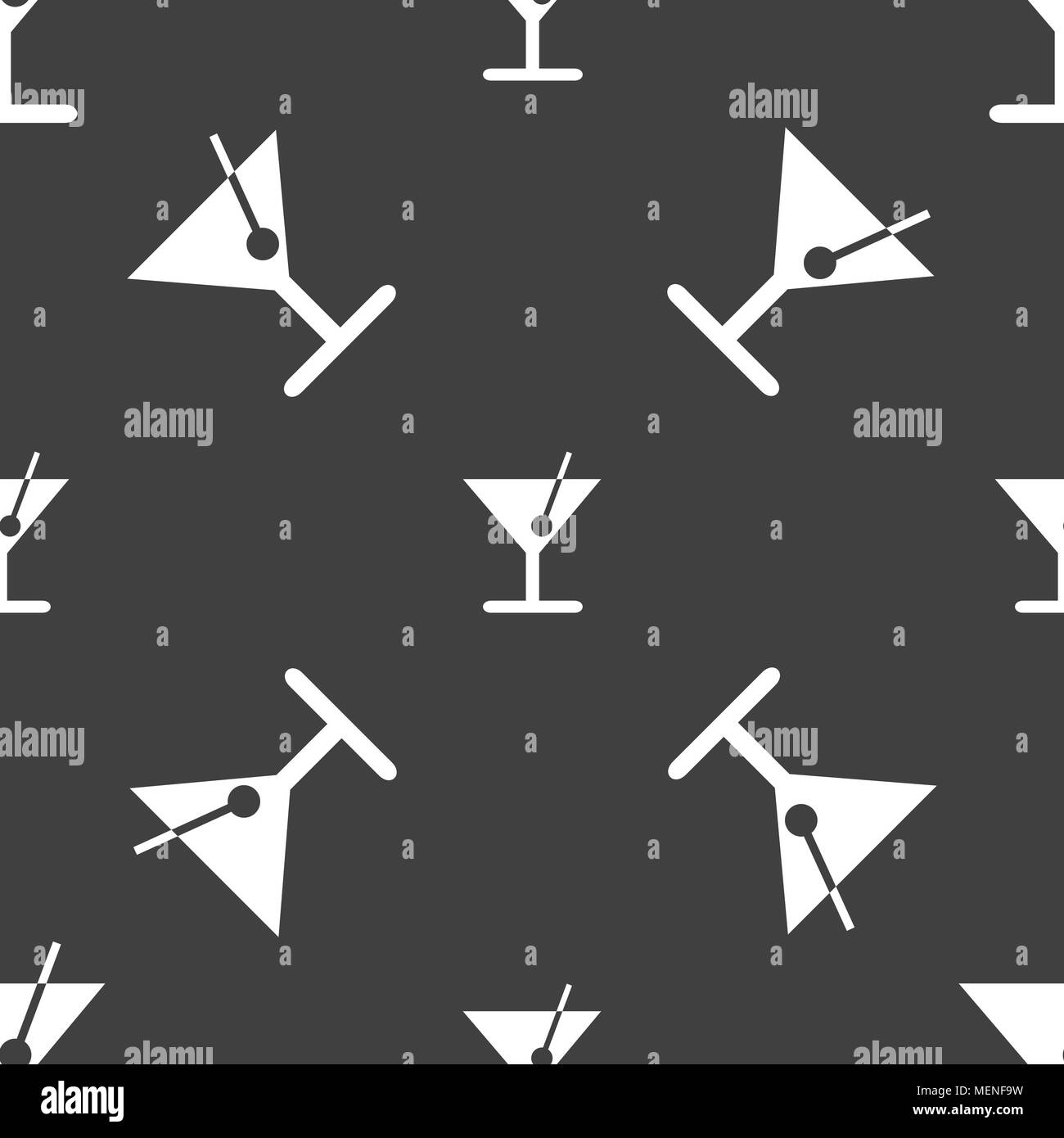 Icône cocktail signe. Motif transparente sur un fond gris. Vector illustration Illustration de Vecteur