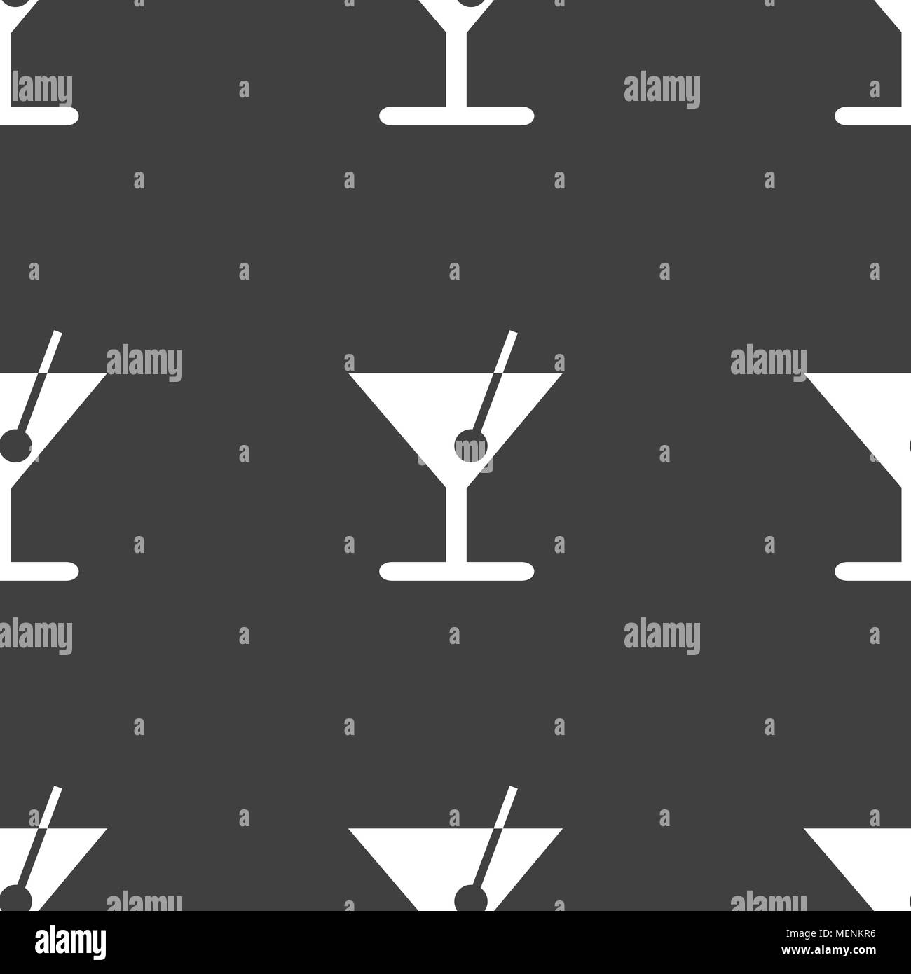 Icône cocktail signe. Motif transparente sur un fond gris. Vector illustration Illustration de Vecteur