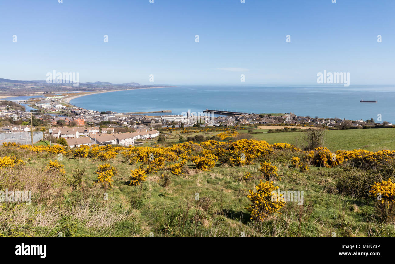 Une vue de la baie de plus Ballyguile Wicklow. Banque D'Images