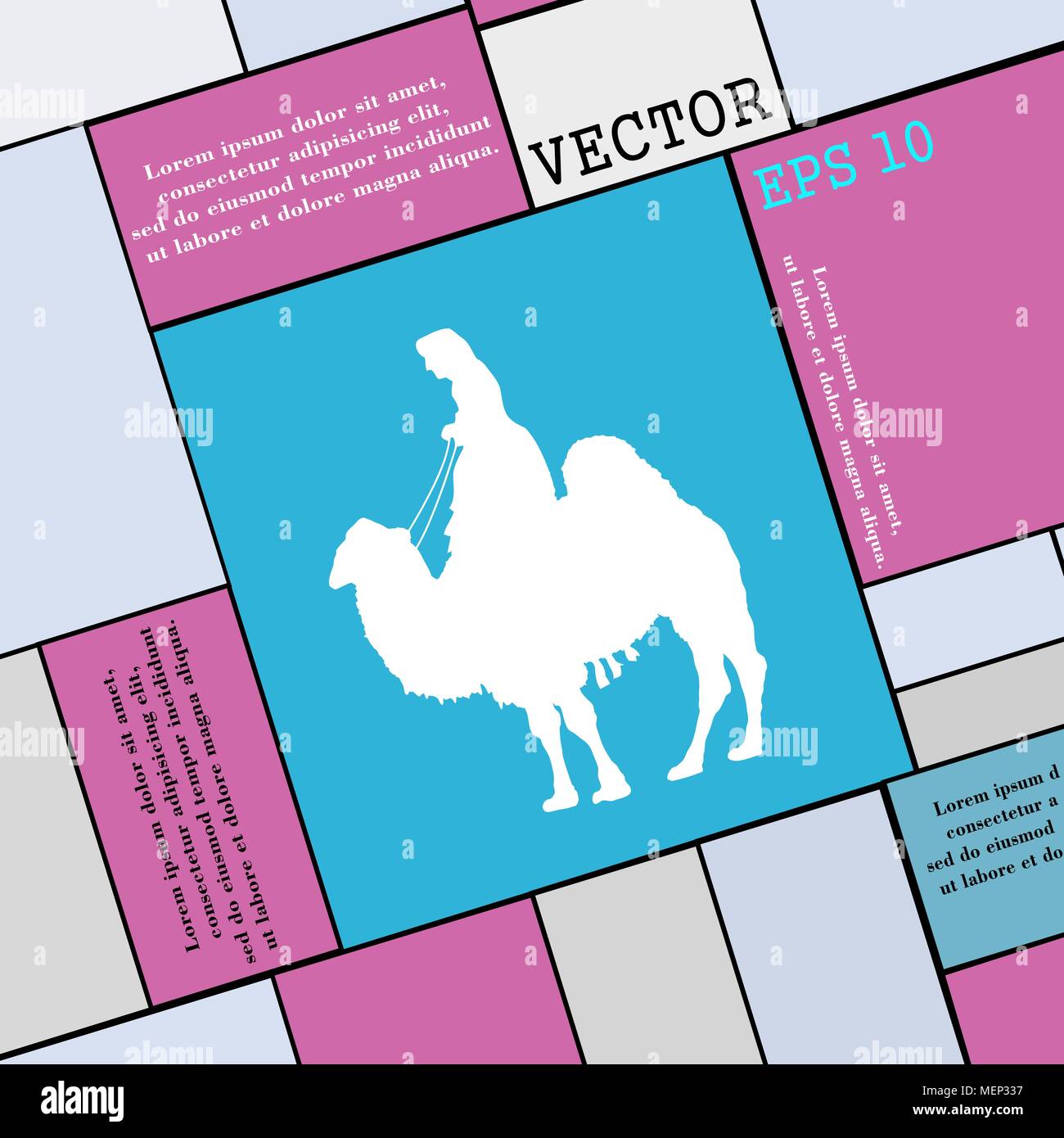 L'icône de chameau signe. Une télévision moderne style pour votre conception. Vector illustration Illustration de Vecteur