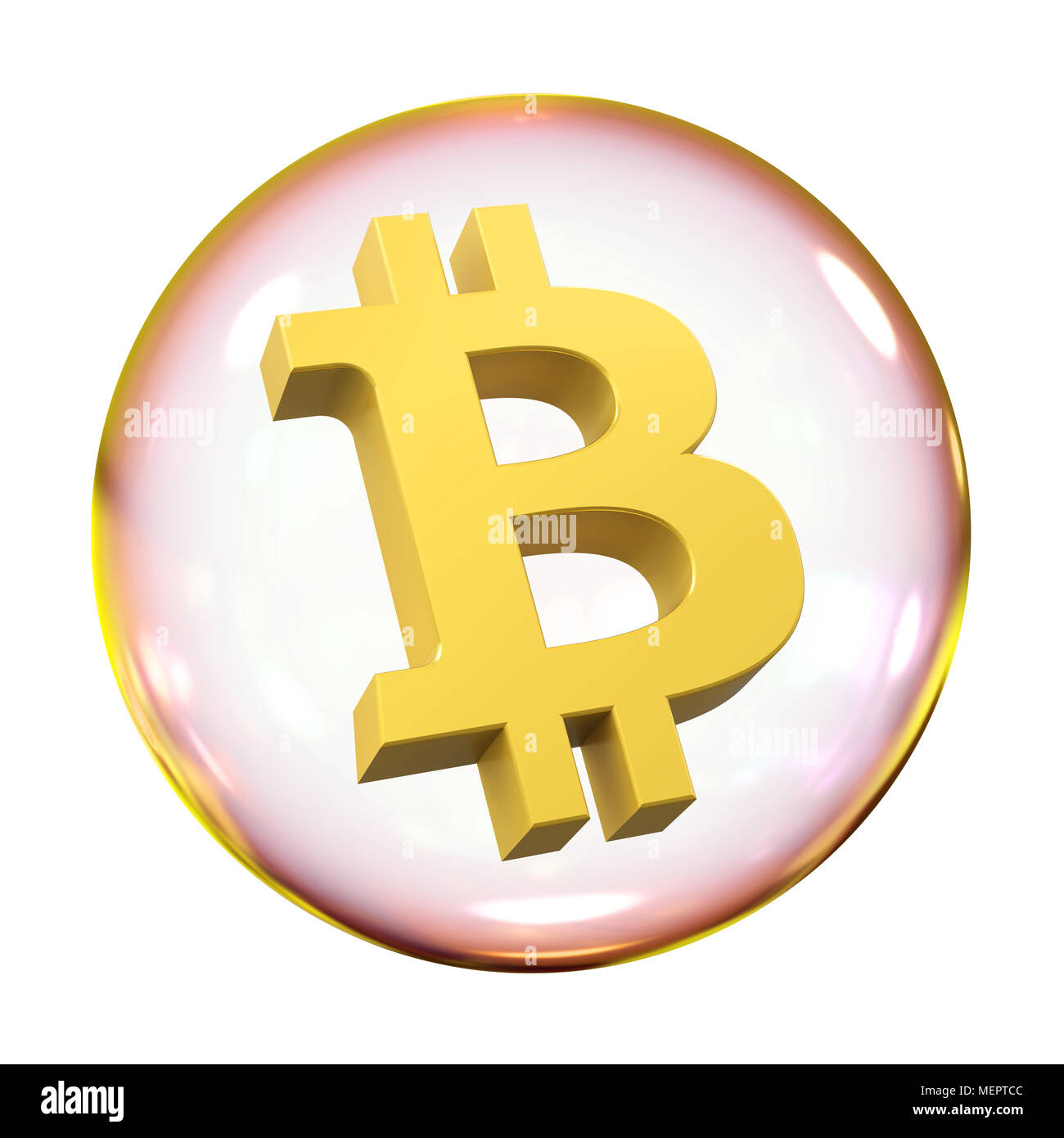 Isolées Bulle Bitcoin Banque D'Images