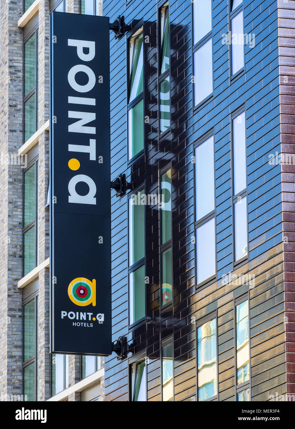 Point un hôtel sur la rue Paul à Londres Shoreditch, un quartier de la création. Banque D'Images