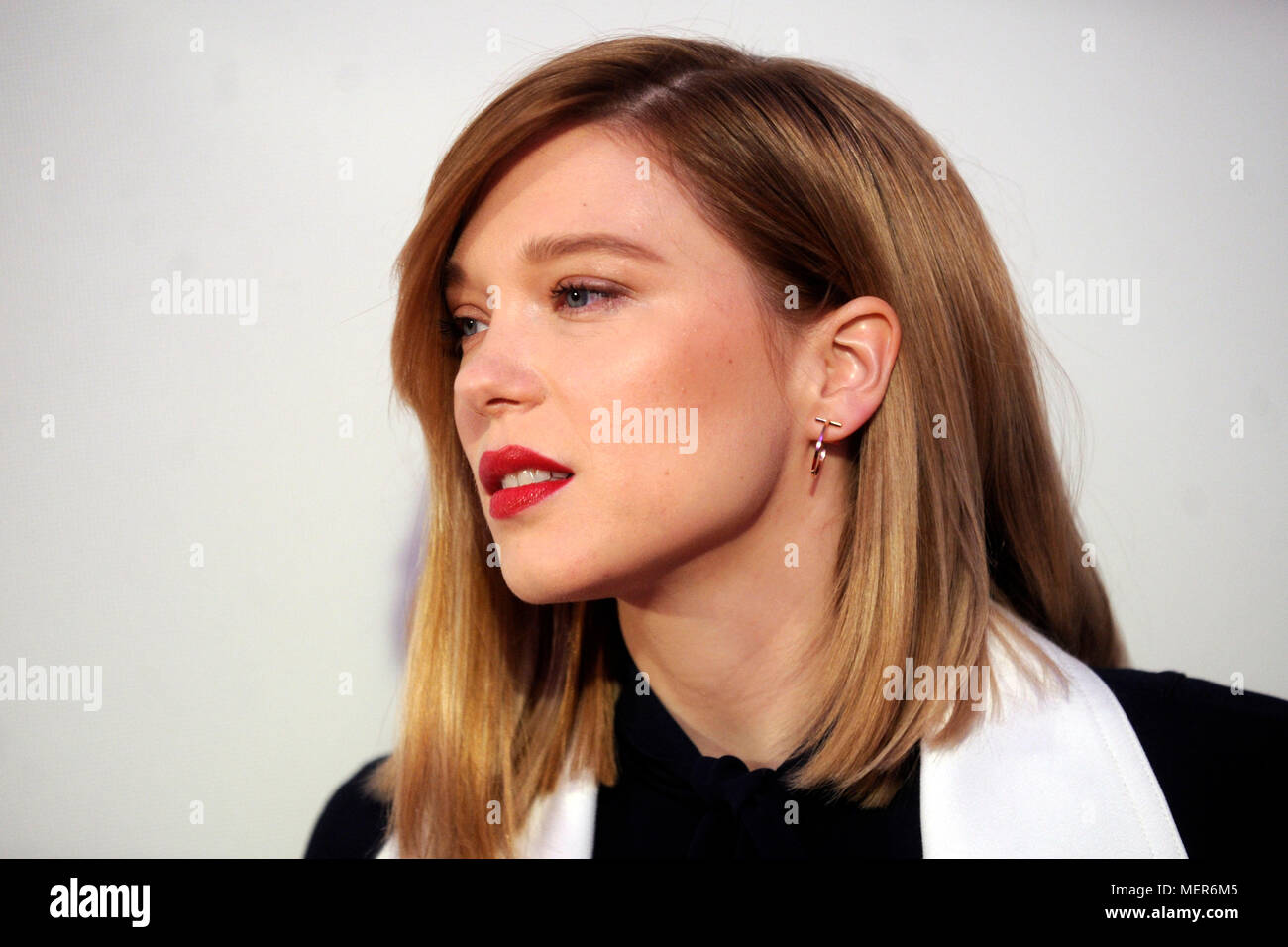 Lea Seydoux participant à la 'Zoe' premiere au cours de la 17e édition du Festival du film de Tribeca 2018 au CCMB Tribeca Performing Arts Centre le 21 avril 2018 à New York. Banque D'Images