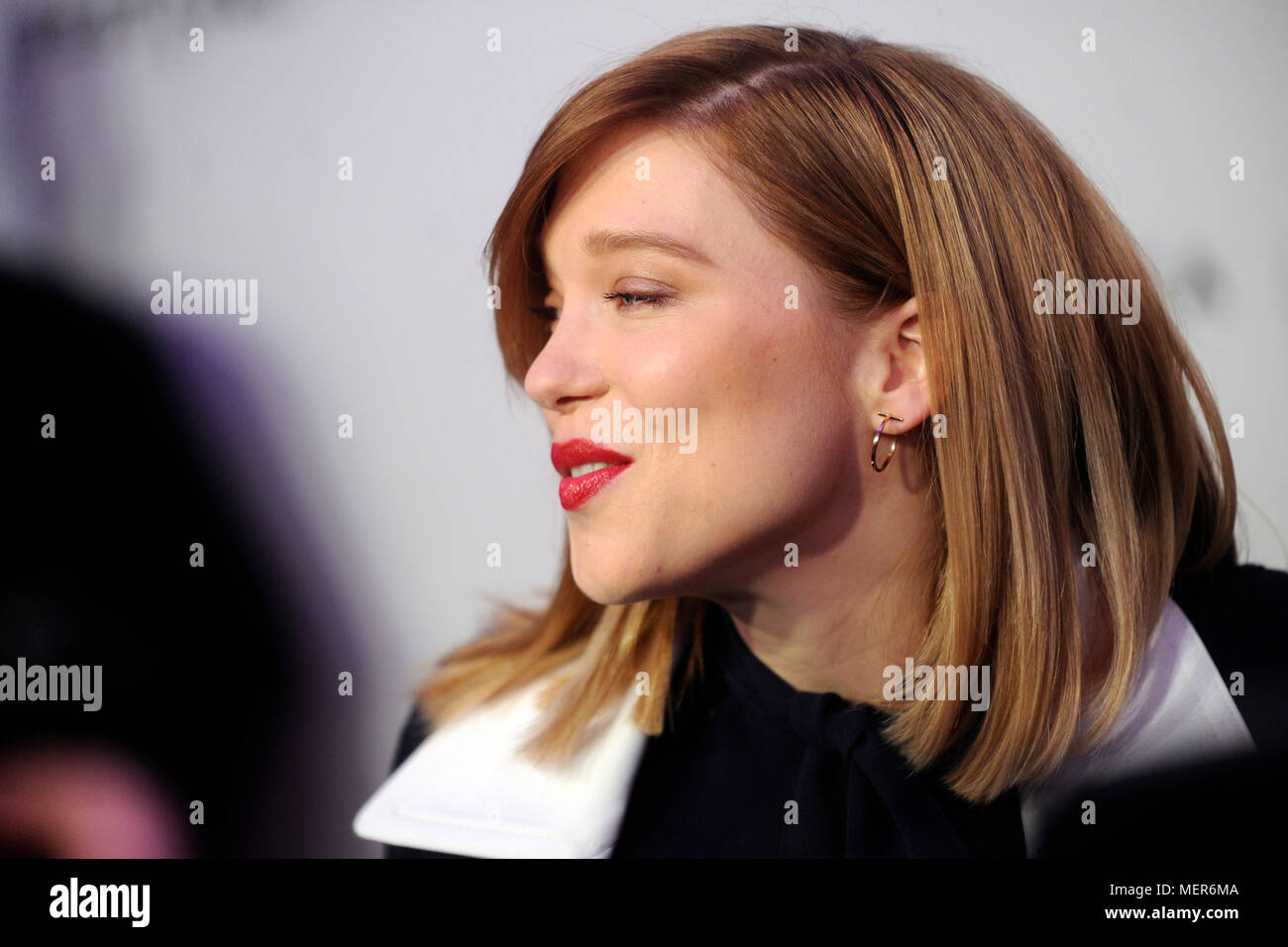 Lea Seydoux participant à la 'Zoe' premiere au cours de la 17e édition du Festival du film de Tribeca 2018 au CCMB Tribeca Performing Arts Centre le 21 avril 2018 à New York. Banque D'Images