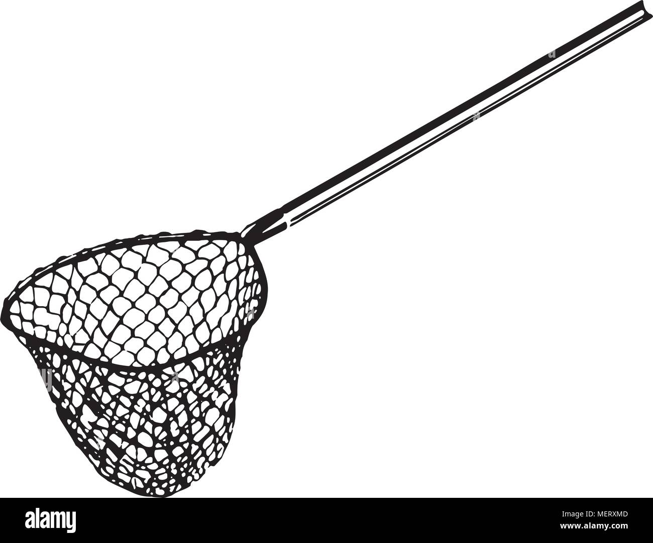 Filet de pêche 2 - Retro Clipart Illustration Illustration de Vecteur