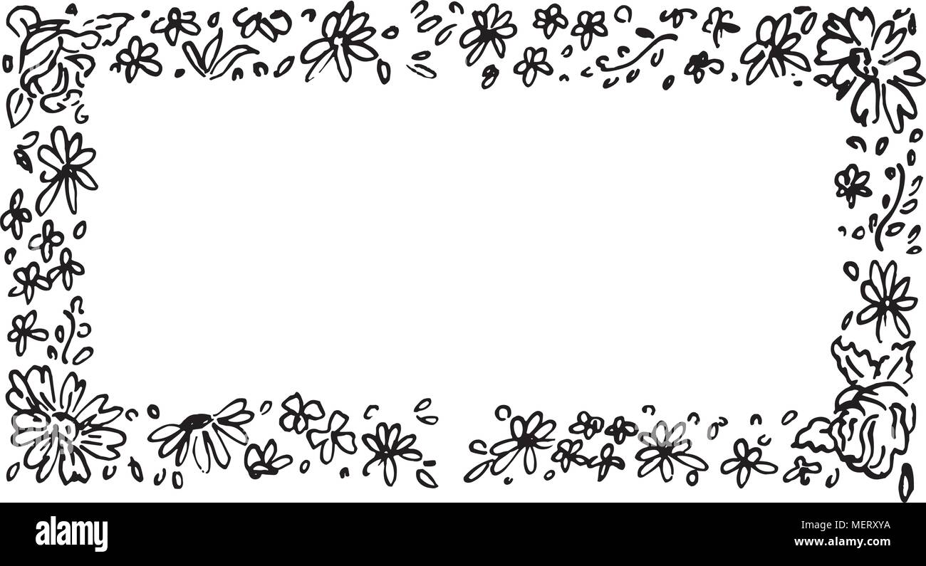 Frontière Floral - Retro Clipart Illustration Illustration de Vecteur