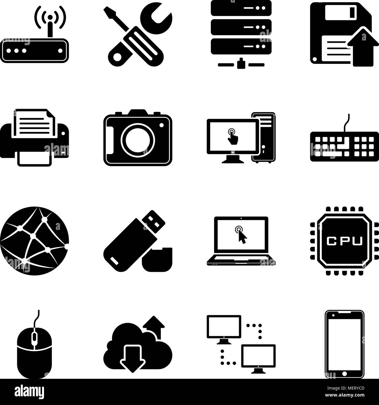 Technologie et de matériel Illustration de Vecteur