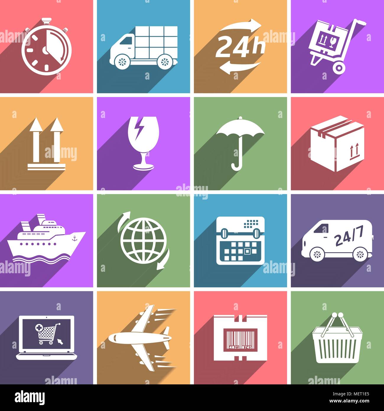 Télévision icons set Expédition et livraison Illustration de Vecteur