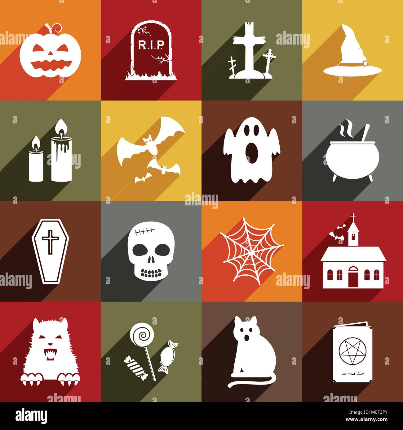 Halloween Icons Vector Illustration de Vecteur