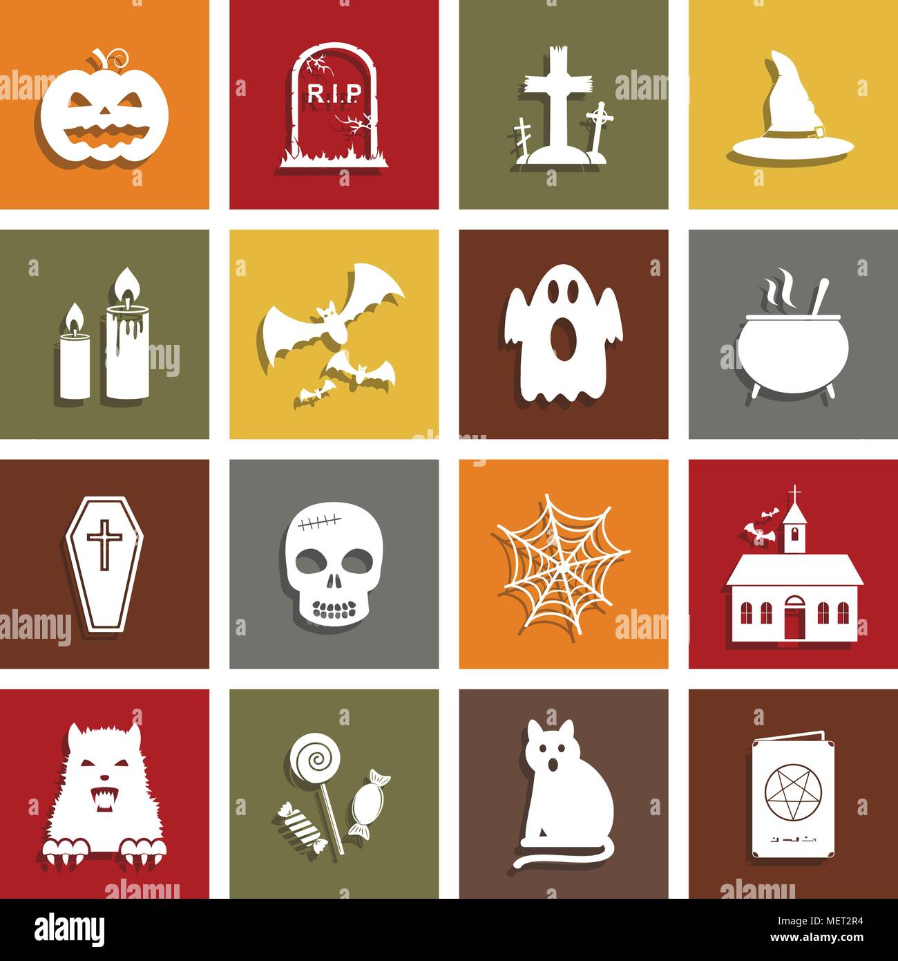 Halloween Icons Vector Illustration de Vecteur