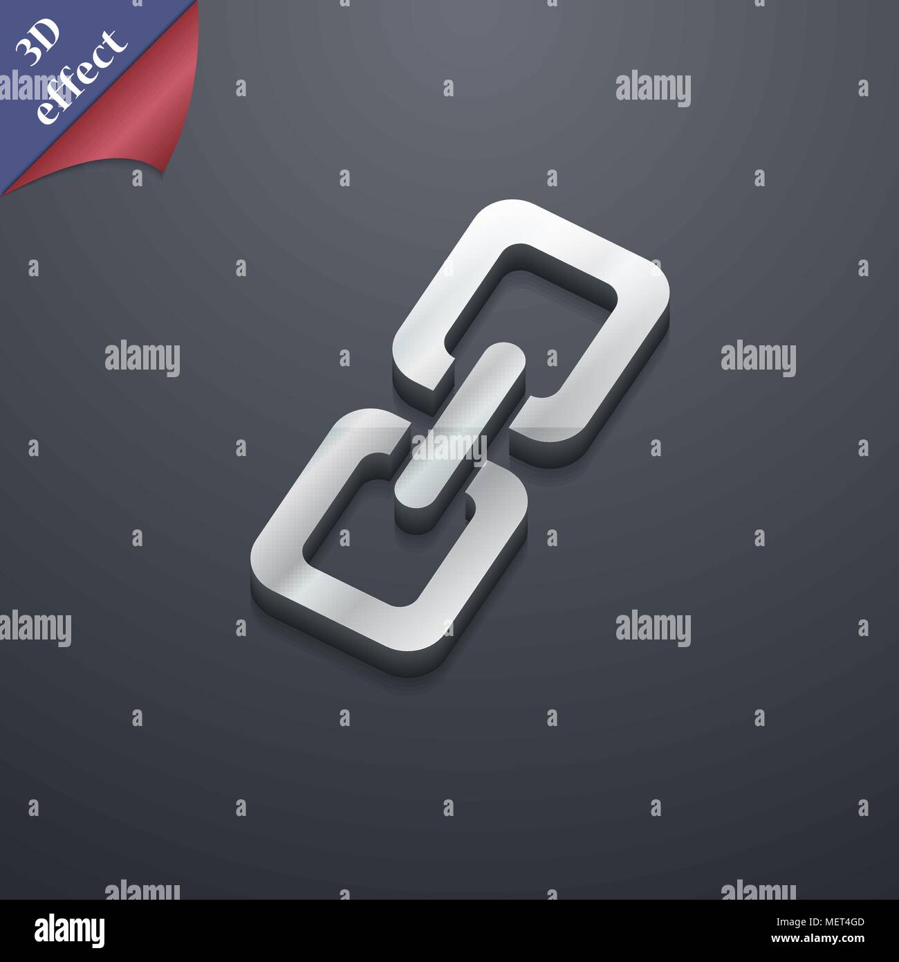 L'icône de lien symbole. 3D genre. Design moderne et branché, avec de l'espace pour votre texte Vector illustration Illustration de Vecteur