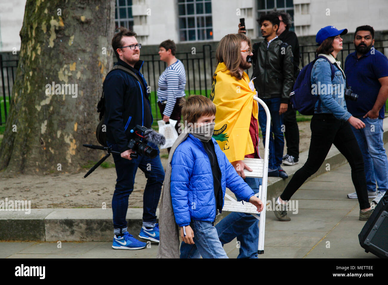 Londres, Royaume-Uni. 23 avril, 2018. Un enfant se joint à l'appui en Dankula Compte Crédit : Alex Cavendish/Alamy Live News Banque D'Images