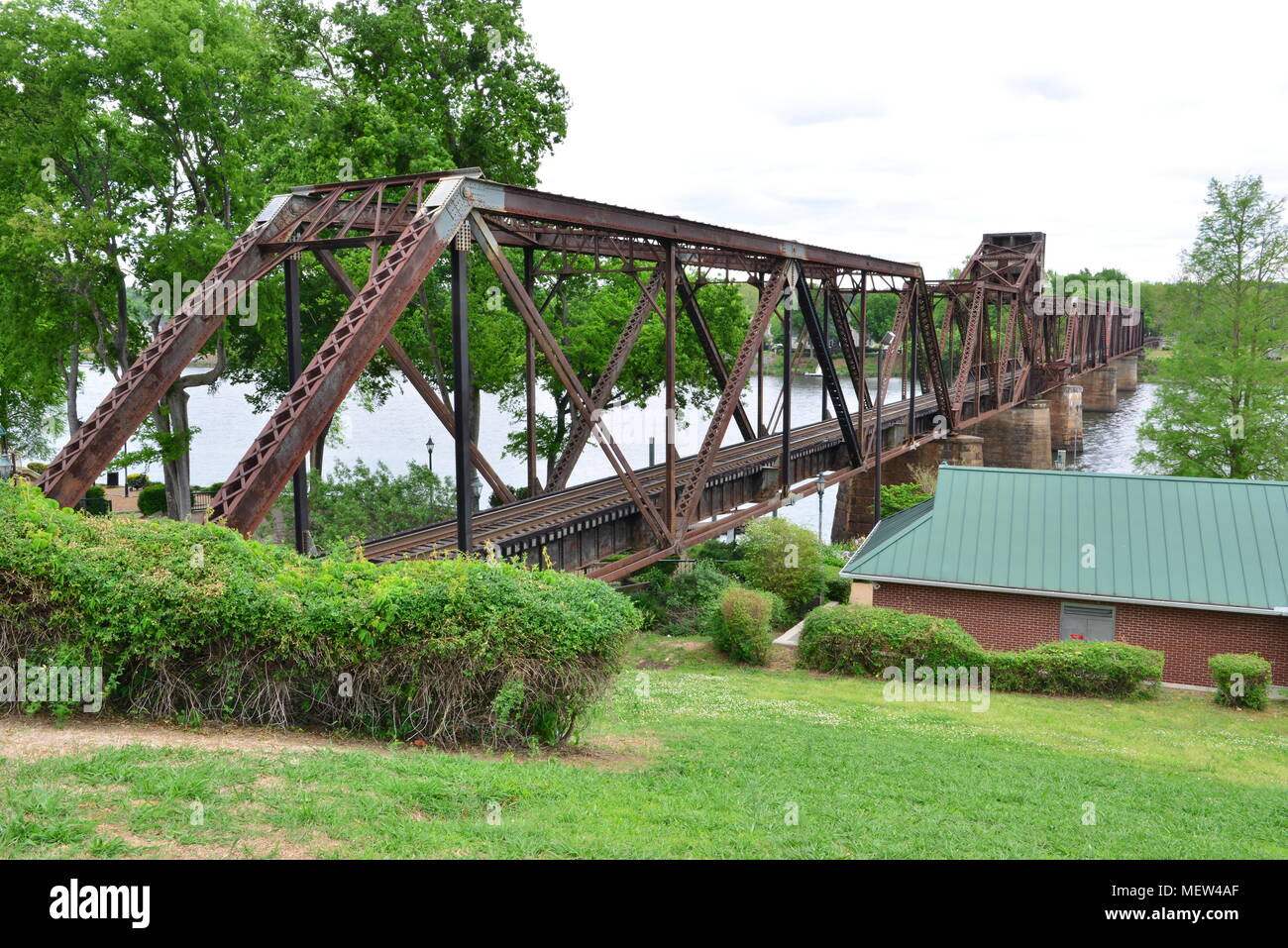 Un pont de chemin de fer à Augusta en Géorgie Banque D'Images