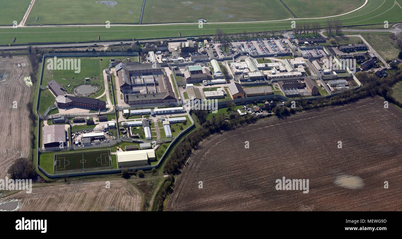 Vue aérienne de la prison HMYOI Wetherby Banque D'Images