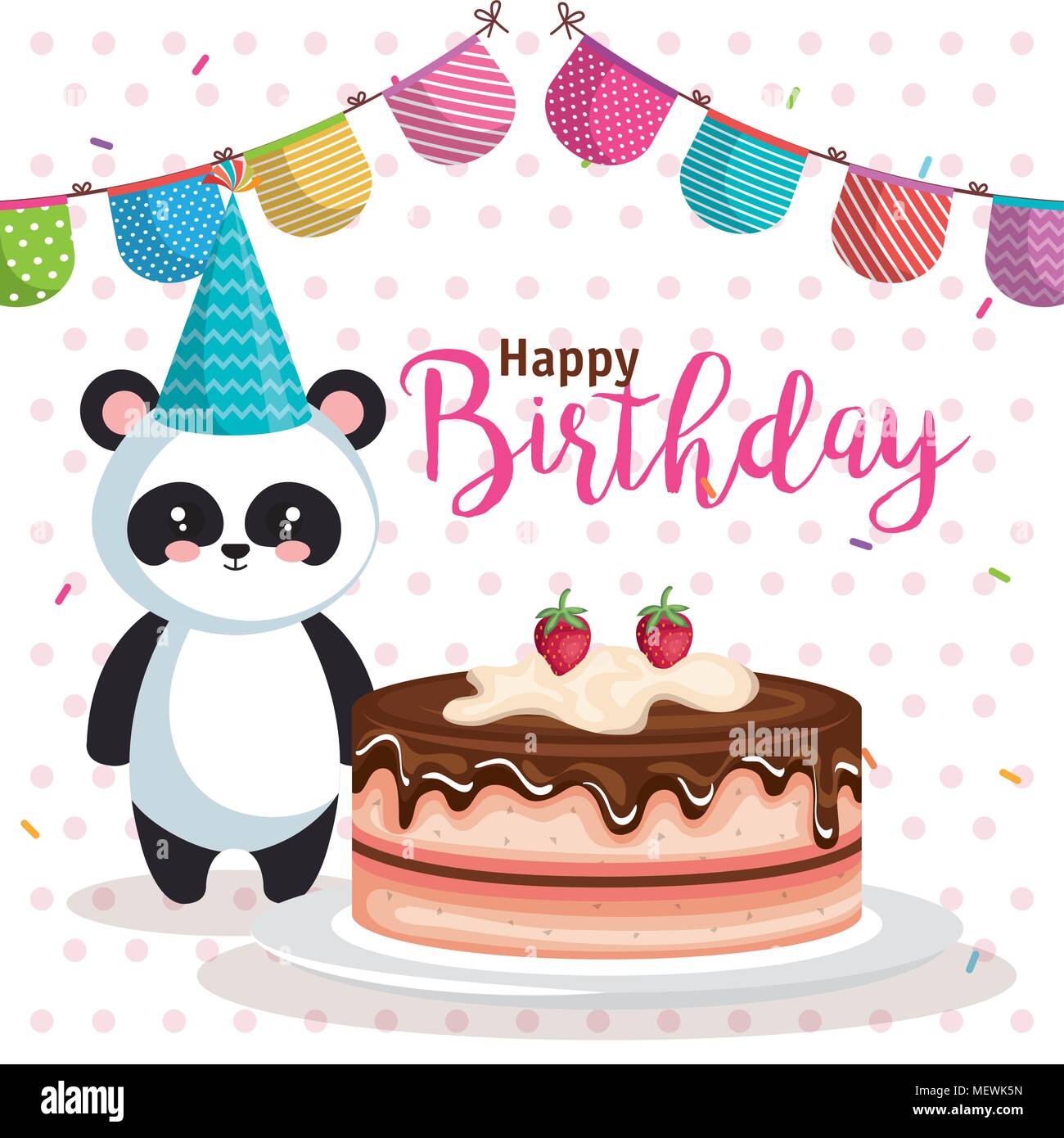 Joyeux Anniversaire Carte Avec Panda Bear Image Vectorielle Stock Alamy Joyeux Anniversaire Carte Avec Panda Bear Image Vectorielle Stock Alamy