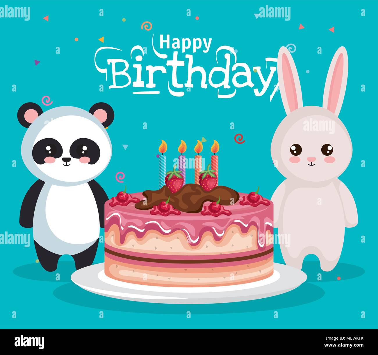 Joyeux Anniversaire Carte Avec Panda Bear Et Lapin Image Vectorielle Stock Alamy Joyeux Anniversaire Carte Avec Panda Bear Et Lapin Image Vectorielle Stock Alamy