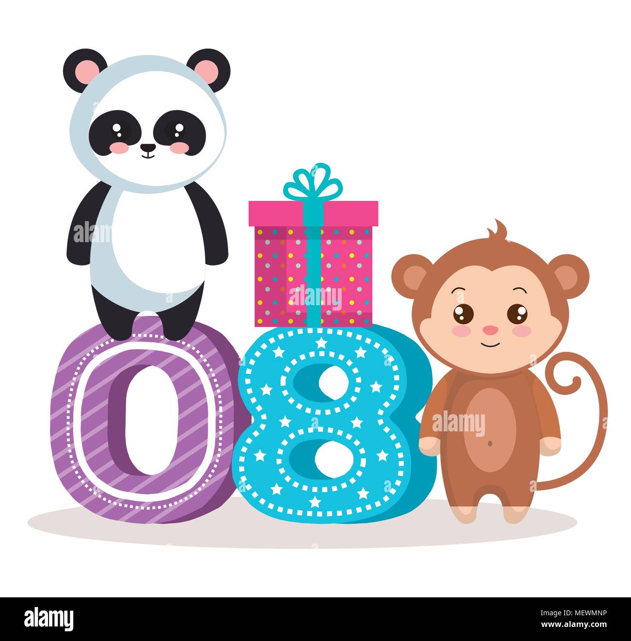 Joyeux Anniversaire Carte Avec Panda Bear Monkey Amd Image Vectorielle Stock Alamy Joyeux Anniversaire Carte Avec Panda Bear Monkey Amd Image Vectorielle Stock Alamy