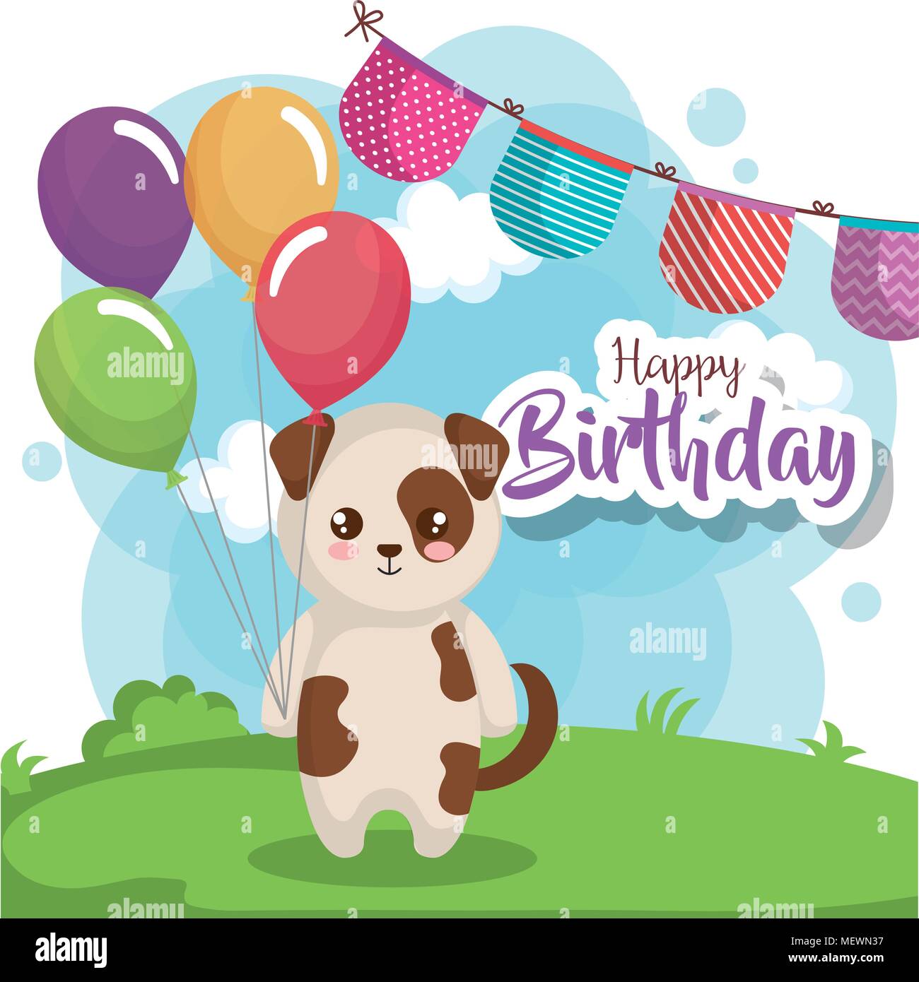 Joyeux Anniversaire Carte Avec Chien Image Vectorielle Stock Alamy Joyeux Anniversaire Carte Avec Chien Image Vectorielle Stock Alamy
