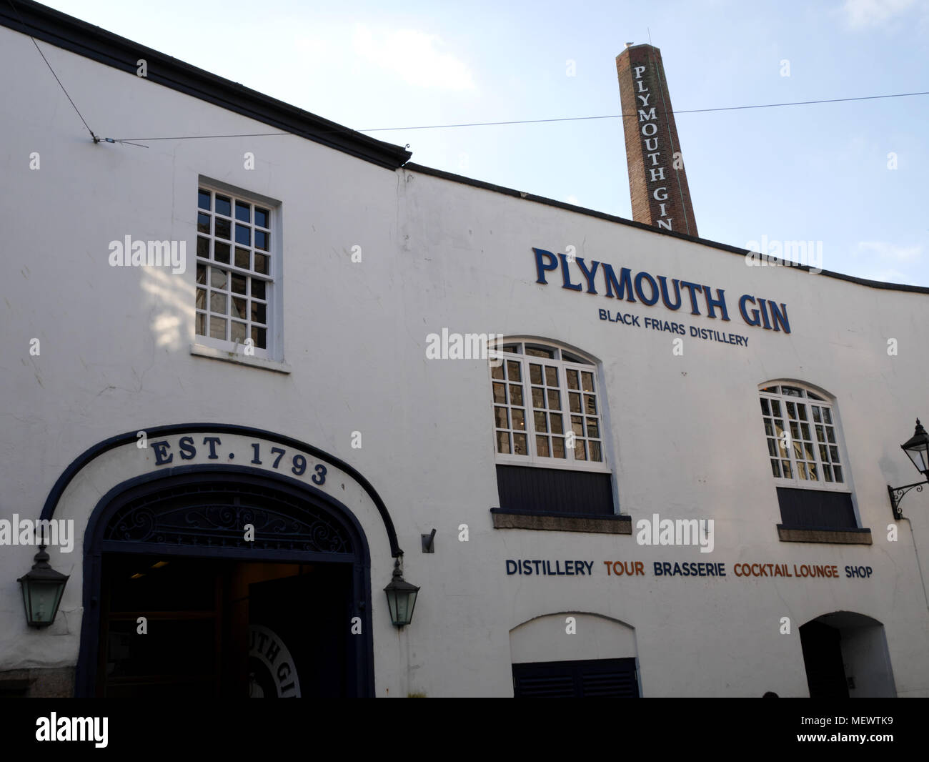 La distillerie de gin Plymouth à Blackfriars, la barbacane, Plymouth, Devon. Banque D'Images