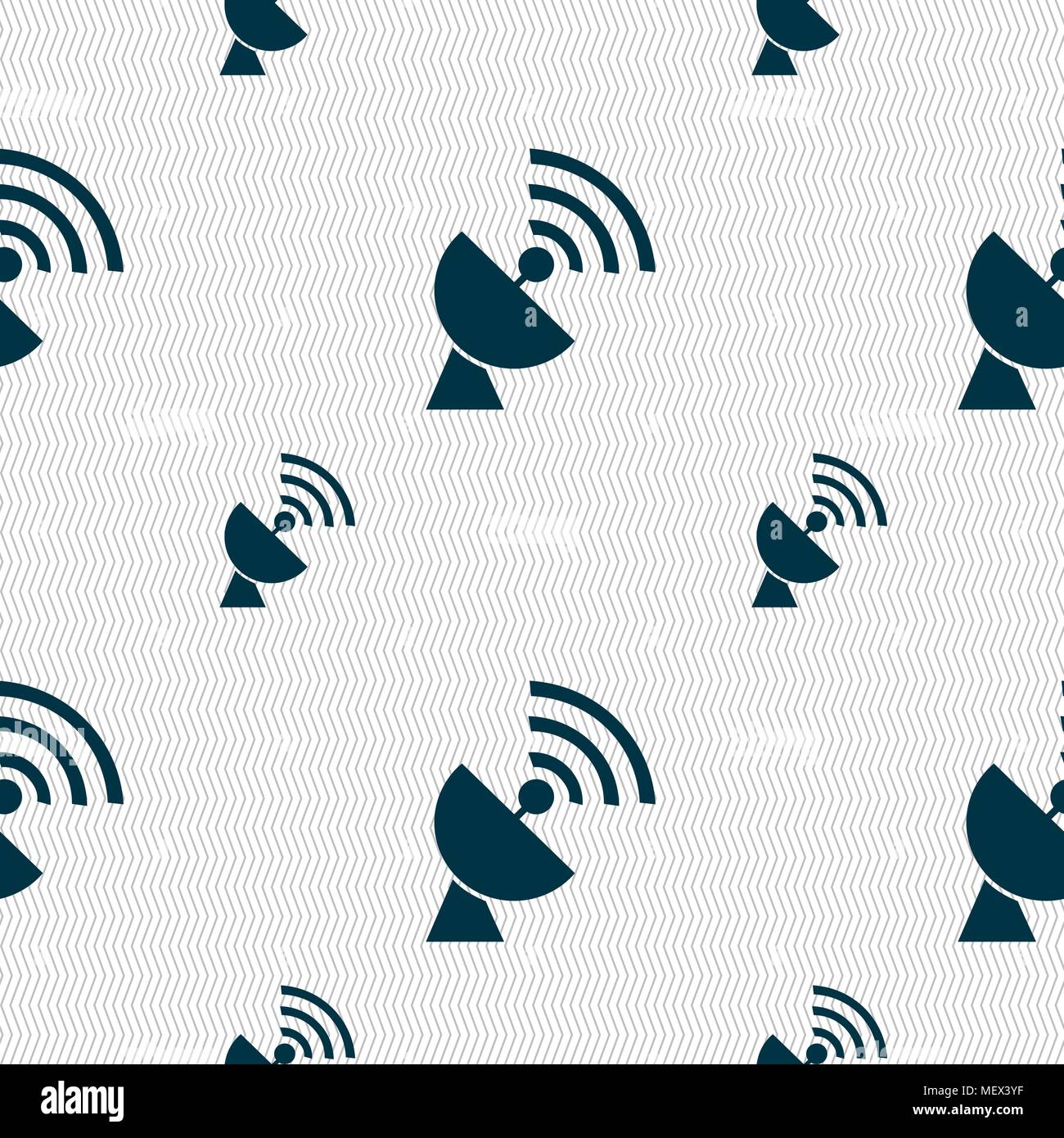 L'icône d'antenne satellite signe. Motif géométrique transparente avec la texture. Vector illustration Illustration de Vecteur